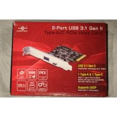 Vantec 2 Port USB 3.1 Gen II Type-A/C PCIe Host Card